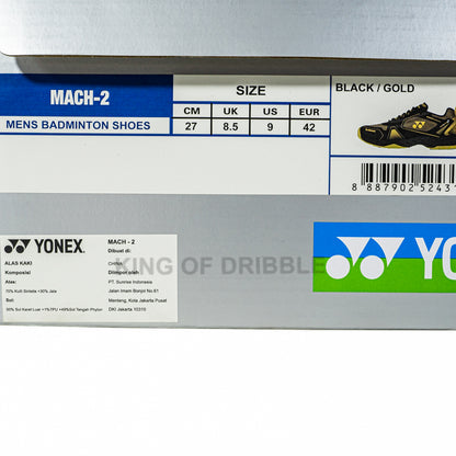 Sepatu Badminton/Bulu Tangkis Yonex Mach 2 MACH-2-BKGD Original BNIB