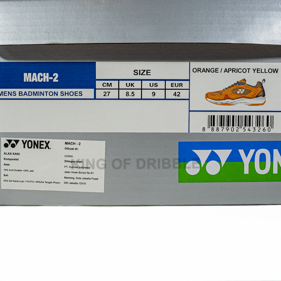 Sepatu Badminton/Bulu Tangkis Yonex Mach 2 MACH-2-ORAYL Original BNIB