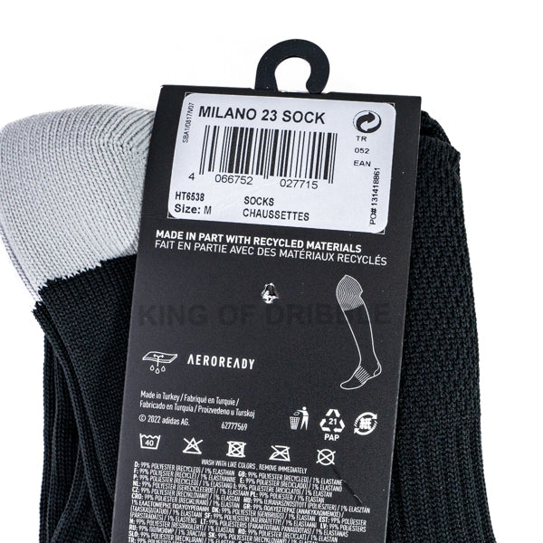 KING OF DRIBBLE Kaos Kaki Futsal/Bola Adidas Milano 23 Sock HT6538 Original