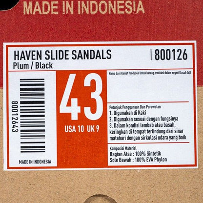 Sandal Specs Haven Slide Plum Black 800126 Original BNIB