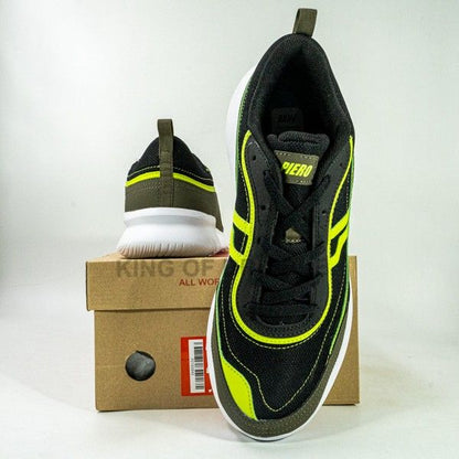 Sepatu Casual Piero Arc Wave St Black Olive White P21009 Original BNIB