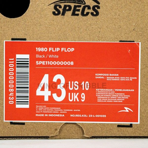 KING OF DRIBBLE Sandal Specs 1980 Flip Flop 110000008 Original