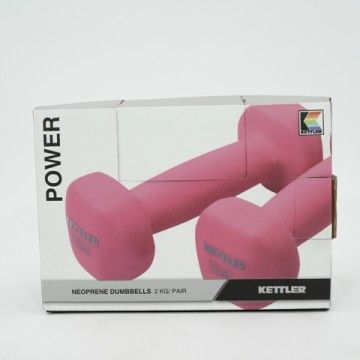 Barbel Kettler Neoprene Dumbell (2Kg/Pairs) Pink 701-000 / 002002056 Original BNIB