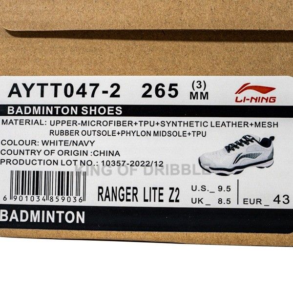 Sepatu Badminton/Bulu Tangkis Li-ning Ranger Lite Z2 AYTT047-2 Original BNIB