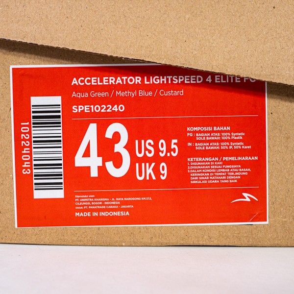 KING OF DRIBBLE Sepatu Bola Specs Acc Lightspeed 4 Elite FG 102240 Original