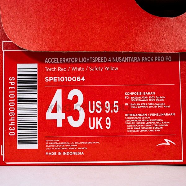 Sepatu Bola Specs Acc Lightspeed 4 Nusantara Pack Pro FG 1010064 Original BNIB