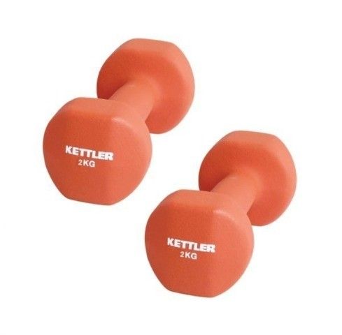 Kettler Neoprene Dumbell (4Kg/Pairs) Orange 701-010 / 002002057 Original BNIB