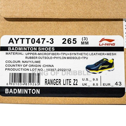 Sepatu Badminton/Bulu Tangkis Li-ning Ranger Lite Z2 AYTT047-3 Original BNIB