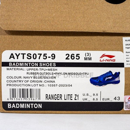 Sepatu Badminton/Bulu Tangkis Li-ning Ranger Lite Z1 AYTS075-9 Original BNIB