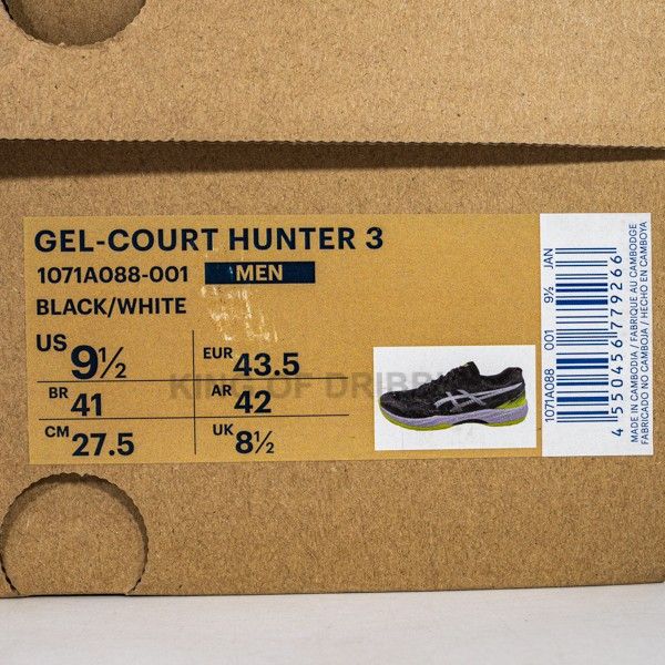 Sepatu Badminton/Bulu Tangkis Asics Gel-Court Hunter 3 1071A088-001 Original BNIB