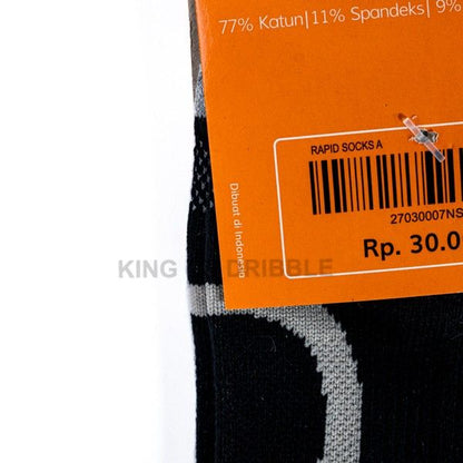 Kaos kaki Ortuseight Rapid Socks A Black Grey 27030007 Original BNWT