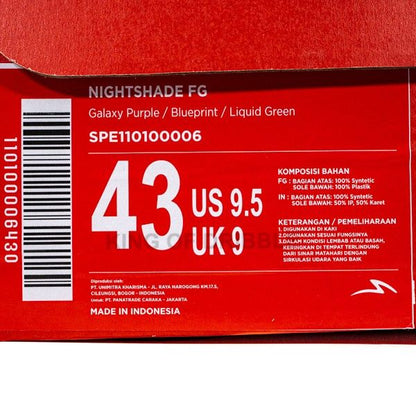 Sepatu Bola Specs Nightshade FG 110100006 Original BNIB