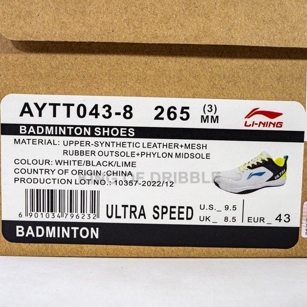 Sepatu Badminton/Bulu Tangkis Li-ning Ultra Speed AYTT043-8 Original BNIB