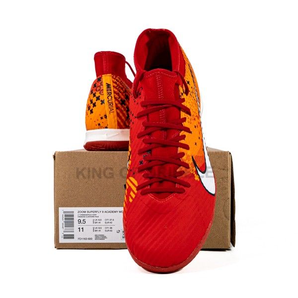 KING OF DRIBBLE Sepatu Futsal Nike Zoom Superfly 9 Academy MDS IC FD1163-600 Original - Gratis Sandal
