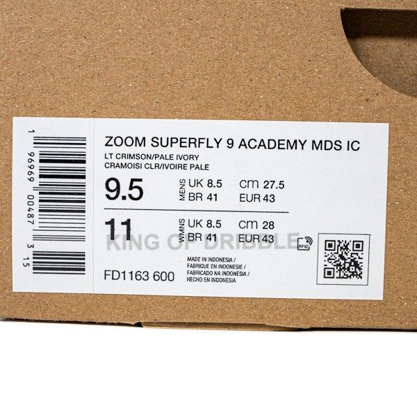 KING OF DRIBBLE Sepatu Futsal Nike Zoom Superfly 9 Academy MDS IC FD1163-600 Original - Gratis Sandal