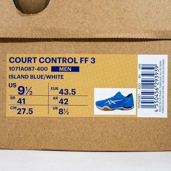 Sepatu Badminton/Bulu Tangkis Asics Court Control FF 3 1071A087-400 Original BNIB