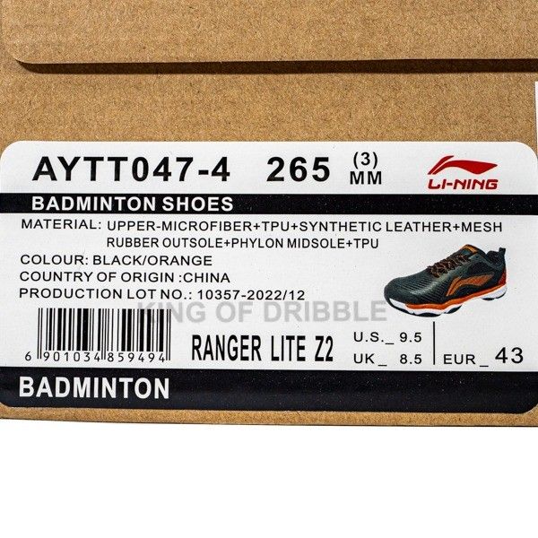 Sepatu Badminton/Bulu Tangkis Li-ning Ranger Lite Z2 AYTT047-4 Original BNIB