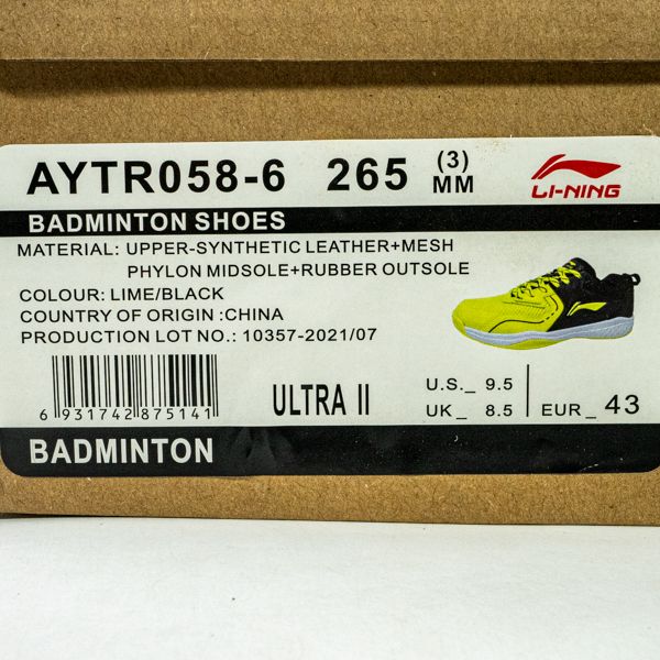 Sepatu Badminton/Bulu Tangkis Li-ning Ultra II AYTR058-6 Original BNIB