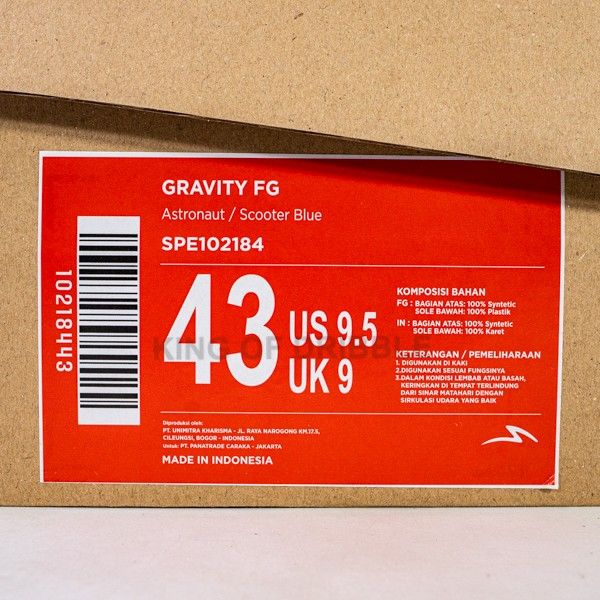 Sepatu Bola Specs Gravity FG 102184 Original BNIB