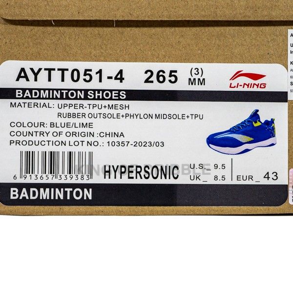 Sepatu Badminton/Bulu Tangkis Li-ning Hypersonic AYTT051-4 Original BNIB