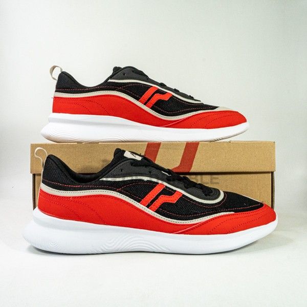 Sepatu Casual Piero Arc Wave St Black Red White P21007 Original BNIB