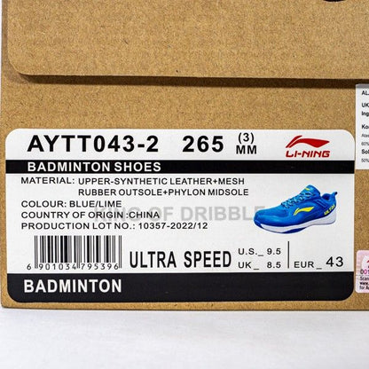 Sepatu Badminton/Bulu Tangkis Li-ning Ultra Speed AYTT043-2 Original BNIB