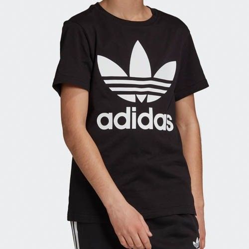 Kaos Anak Adidas Trifoil Tee Black White DV2905 Original BNWT